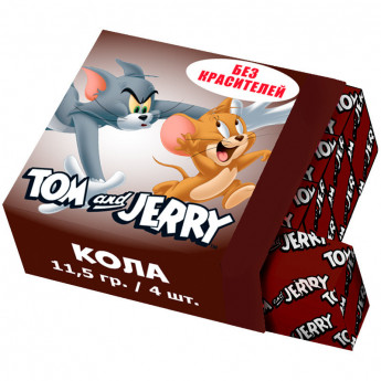Жевательная конфета Tom&Jerry, кола, 11,5г, 40 шт/в уп