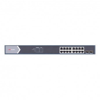 Коммутатор Hikvision DS-3E0520HP-E 18G 2SFP 12PoE+ 225W неуправляемый