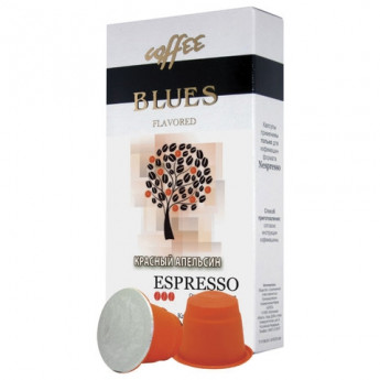 Капсулы для кофемашин NESPRESSO, "Красный апельсин", натуральный кофе, BLUES, 10 шт. х 5 г, 4600696101218