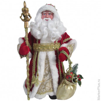 Декоративная кукла "Дед Мороз в красном костюме" 30 см