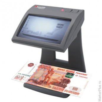 Детектор банкнот CASSIDA Primero, ЖК-дисплей 11 см, просмотровый, ИК детекция, спецэлемент "М", 3235