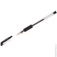 Ручка гелевая OfficeSpace черная, 0,6мм, грип, 12 шт/в уп