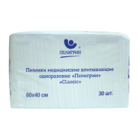 Пеленки впитывающие Пелигрин 60х40см, Classic, 30шт/уп (М60х40/30С), комплект 30 шт