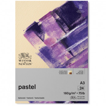 Альбом для пастели, карандаша, угля Winsor&Newton, разноцветные листы, 24л. (6цв.*4л), 420*300мм, 160г/м2