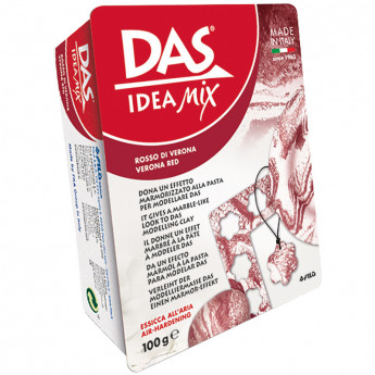 Масса для лепки "DAS IDEA MIX", 100гр, имитация камня, красный