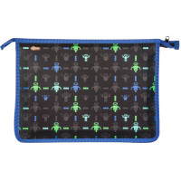 Папка для тетрадей №1School Robot черный А4 на молнии,пластик,ПТ-813 Папка для тетрадей №1School Robot черный А4 на молнии,пластик,ПТ-813