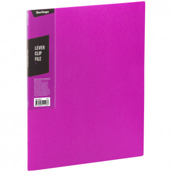 Папка с зажимом Berlingo "Color Zone", 17мм, 600мкм, розовая