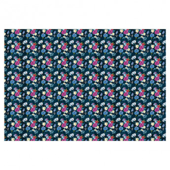 Бумага упаковочная мелованная 70*100см ЗОЛОТАЯ СКАЗКА 'Night Flowers', 5 дизайнов, 70г/м2, 591588