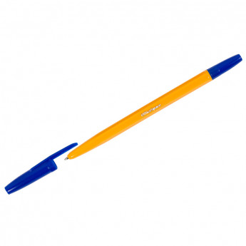 Ручка шариковая OfficeSpace синяя, 1,0мм, желтый корпус 50 шт/в уп