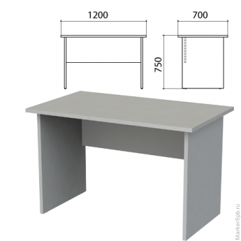 Стол письменный 'Этюд', 1200х700х750 мм, серый, 400021-03