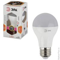 Лампа светодиодная ЭРА, 13 (110) Вт, цоколь E27, грушевидная, теплый белый, свет, 30000 ч., LED smdA