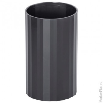 Подставка-органайзер СТАММ "Гранд" (стакан для ручек), 70х70х110 мм, черная, СН21