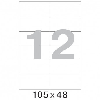 Этикетки самоклеящиеся Office Label 105х48 мм/12 шт. на листе А4 50 лис, комплект 12 шт