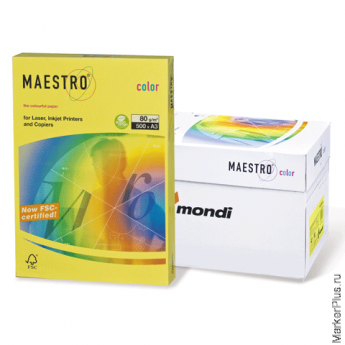 Бумага MAESTRO color А3, 80 г/м2, 500 л., интенсивная солнечно-желтая SY40