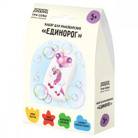 Набор для мыловарения ТРИ СОВЫ 'Единорог', 1 мыло с картинкой, картонная коробка