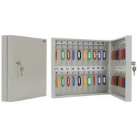 Ключница Aiko Key-40 на 40 ключей, 300*355*59мм, ключевой замок, металл, серый, с брелоками