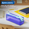 Пенал BRAUBERG с объемной "тракторной" молнией, 1 отделение, ПВХ, 22х8х6,5 см, "Contrast mint", 271565 Пенал BRAUBERG с объемной "тракторной" молнией, 1 отделение, ПВХ, 22х8х6,5 см, "Contrast mint", 271565