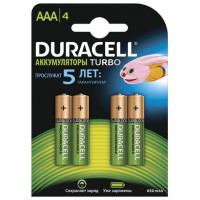 Батареи аккумуляторные DURACELL AAA, Ni-Mh, заряженные, 4шт, 850mAh, в блистере, 1,2В (шк8350), 81546826, комплект 4 шт