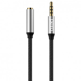 Кабель удлинитель PERO MC-03 JACK 3.5, 2м, Black