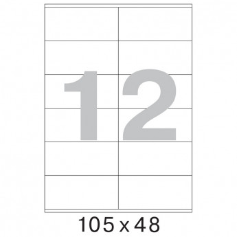 Этикетки самоклеящиеся Office Label 105х48 мм, 12 шт. на лист.А4 100 л