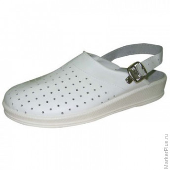 Сабо муж.нат.кожа цв.белый(р.46) (10-12-7)