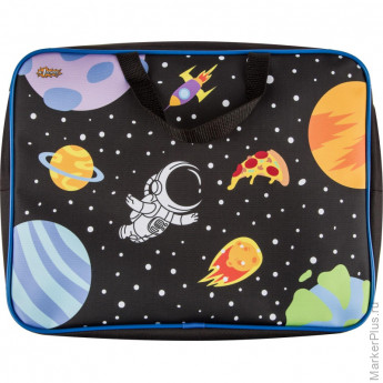 Папка для тетрадей №1School Space time А4 на мол с ручк,ткань,75мм,ПМД-4-20