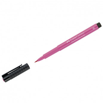 Ручка капиллярная Faber-Castell 'Pitt Artist Pen Brush' цвет 129 розовый, кистевая, 10 шт/в уп