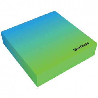 Блок для записи декоративный на склейке Berlingo 'Radiance' 8,5*8,5*2, голубой/зеленый, 200л.
