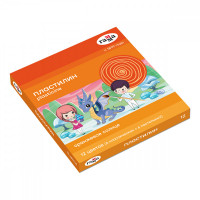 Пластилин Гамма 'Оранжевое солнце', 12 цветов (6 классич., 6 пастельных), 168г, со стеком, картон. упаковка