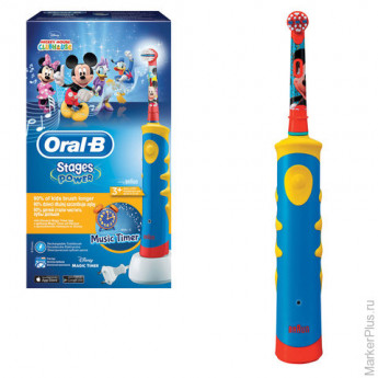 Зубная щетка электрическая детская ORAL-B (Орал-би) Kids Mickey D10, с 3 лет, картонная упаковка