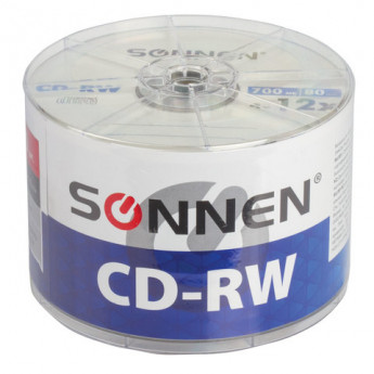 Диски CD-RW SONNEN, 700 Mb, 4-12x, Bulk, 50 шт., 512578, комплект 50 шт