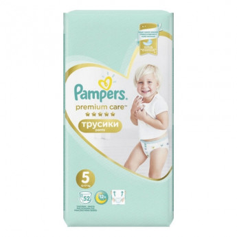 Подгузники-трусики 52шт PAMPERS (Памперс) Premium Care Pants, размер 5 (12-17 кг), 1210809