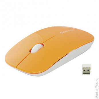 Мышь беспроводная DEFENDER NetSprinter MM-545, 2 кнопки + 1 колесо-кнопка, оптическая, бело-оранжева